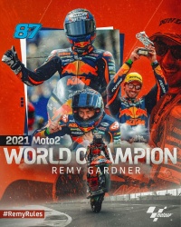 Le pilote Remy Gardner sacré Champion du Monde Moto2