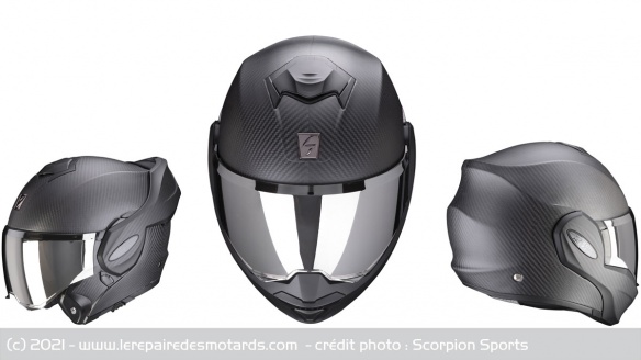 Casque Scorpion EXO-Tech Carbon (version mate) Casque Scorpion EXO-Tech Carbon (version mate)