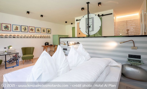 La chambre Vespa de l'Hotel Al Plan