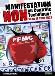 Manifestation contre le contrôle technique moto