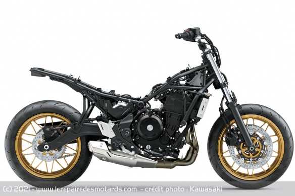 Le châssis de la Kawasaki Z650 RS
