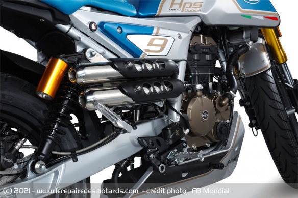 Le moteur de la HPS125 reste le même monocylindre délivrant 13,5 chevaux Le moteur de la HPS125 reste le même monocylindre délivrant 13,5 chevaux
