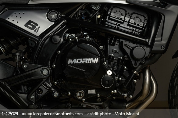 Le moteur bicylindre des Moto Morini Seiemmezzo