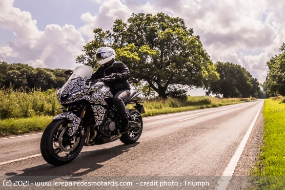 Triumph décline ici son 3 cylindres de 660 cm3 au segment sport touring Triumph décline ici son 3 cylindres de 660 cm3 au segment sport touring