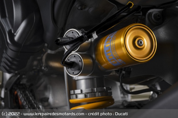 L'amortisseur Öhlins semi-actif de la V4 SP2 L'amortisseur Öhlins semi-actif de la V4 SP2