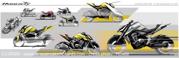 Si les croquis diffèrent, le style général de la nouvelle Hornet est clairement défini Si les croquis diffèrent, le style général de la nouvelle Hornet est clairement défini