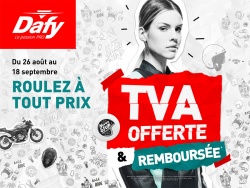Promo : TVA offerte et remboursée sur l'équipement moto