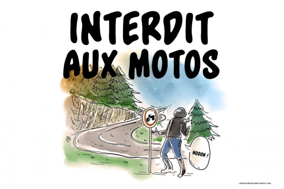 Routes interdites aux motos