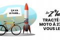 Z humeurs vélo tracté moto flashé à 272 km/h