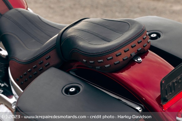 La selle aussi bénéficie de flancs rouges La selle aussi bénéficie de flancs rouges
