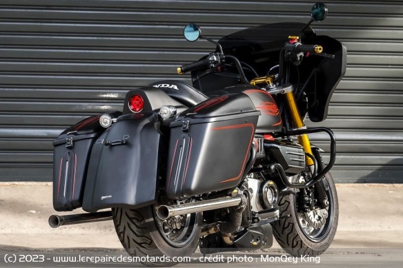 La Honda Monkey transformée en bagger américain La Honda Monkey transformée en bagger américain