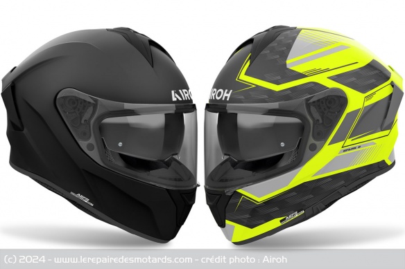 Casques intégraux Airoh Spark 2 uni et Zenith Casques intégraux Airoh Spark 2 uni et Zenith