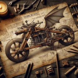 La moto selon Léonard de Vinci