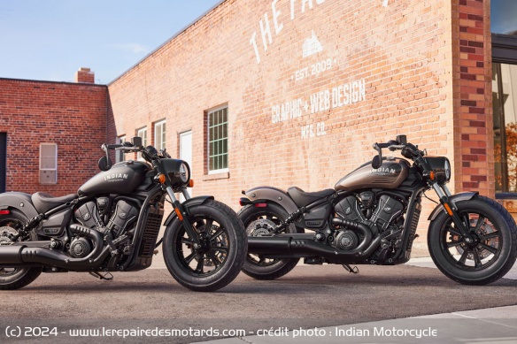La Scout Bobber est déclinée à travers trois niveaux de finitions La Scout Bobber est déclinée à travers trois niveaux de finitions