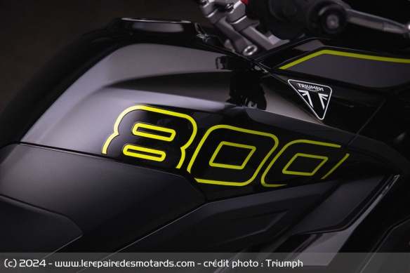 Le réservoir de la Triumph Tiger Sport 800