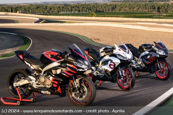 Les trois livrées de l'Aprilia RS 457 pour 2024 Les trois livrées de l'Aprilia RS 457 pour 2024