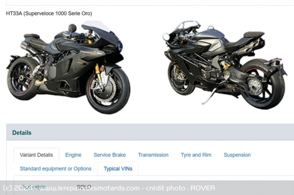 L'illustration présente sur le document australien d'homologation de la Superveloce 1000 'Serie Oro' L'illustration présente sur le document australien d'homologation de la Superveloce 1000 'Serie Oro'