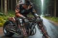 futur motard chair métal