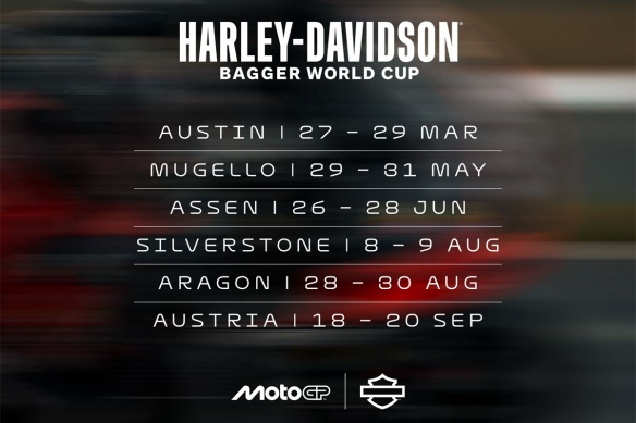 Le calendrier complet de la 1re Harley-Davidson Bagger World Cup