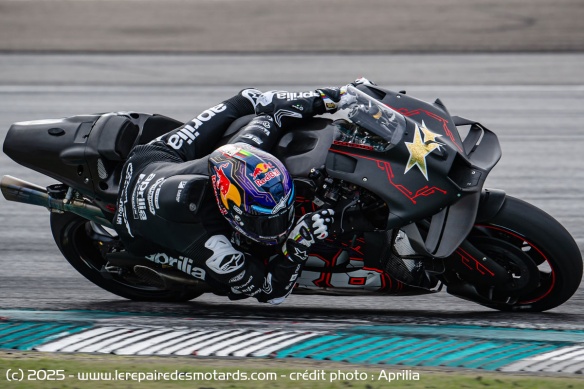 Jorge Martin sur l'Aprilia RS-GP avant sa violente chute Jorge Martin sur l'Aprilia RS-GP avant sa violente chute