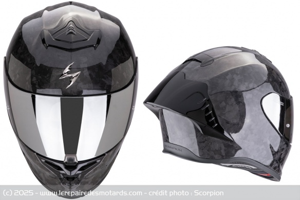 Casque racing Scorpion EXO-R1 EVO II Onyx Carbon Air Casque racing Scorpion EXO-R1 EVO II Onyx Carbon Air