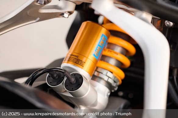 L'amortisseur de la Triumph Speed Triple 1200 RS L'amortisseur de la Triumph Speed Triple 1200 RS