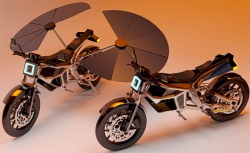 Une moto autonome sur le plan énergétique - Crédit photo : MASK Architects