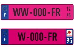 Les immatriculations provisoires passent au rose