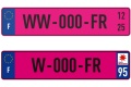 Les immatriculations provisoires passent rose