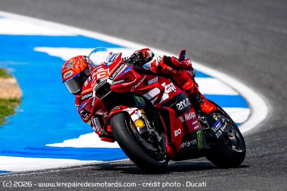 Malgr&eacute; trois chutes, Marc Marquez termine 3e du test
