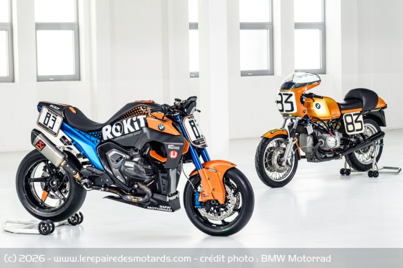 La R 1300 R Superhooligan et la R90S de Mclaughlin