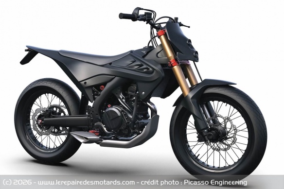 Un mod&egrave;le homologu&eacute; route est &eacute;galement pr&eacute;vu avec l'OMT 450s Stradale