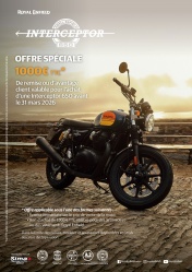 Promos Royal Enfield : jusqu'&agrave; 1.000 euros de remise