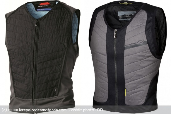 Les gilets rafraichissants BMW et Macna à fibres techniques Les gilets rafraichissants BMW et Macna à fibres techniques