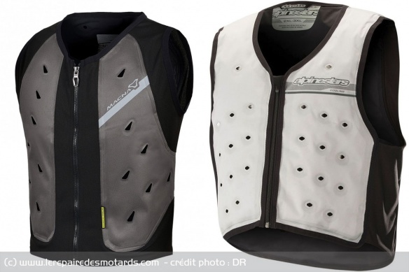 Les gilets à résevoir Macna et Alpinestars Les gilets à résevoir Macna et Alpinestars