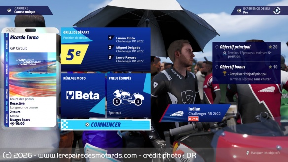 Il y a deux objectifs &agrave; atteindre dans chaque &eacute;preuve du mode carri&egrave;re