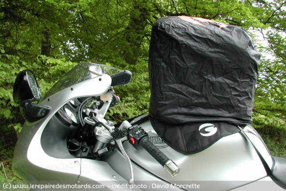 Sacoche de réservoir à double étage et housse protection pluie