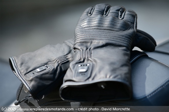 Gants chauffant Racer en cuir de chèvre