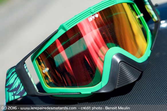 Essai masque TT Spy Optic Omen, vert écran rouge iridium