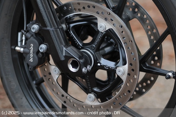 Le frein avant de la BMW F 800 GS