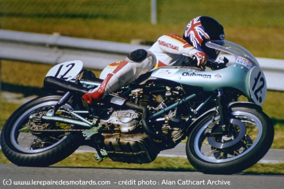 Alan sur sa Ducati 750 SS à Daytona en 1994