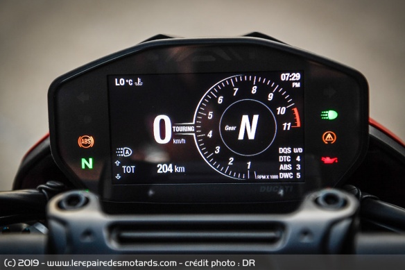 Compteur de la Ducati Hypermotard 950 SP