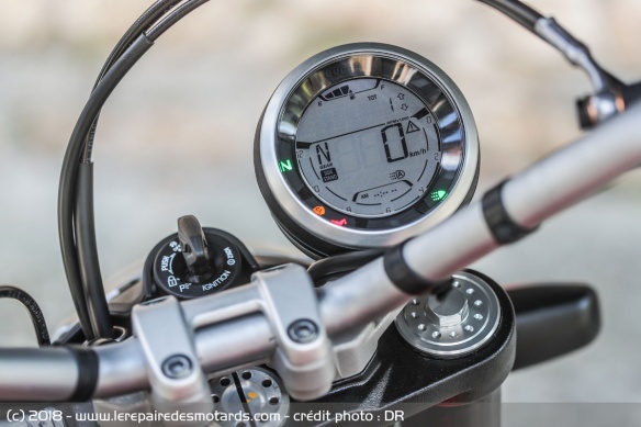 Instrumentation de la Ducati Scrambler 800 Icon