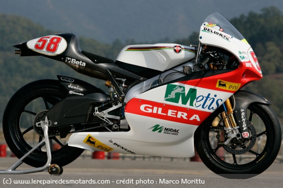 C'est avec cette moto que Marco Simoncelli a été sacré champion du monde en 2008