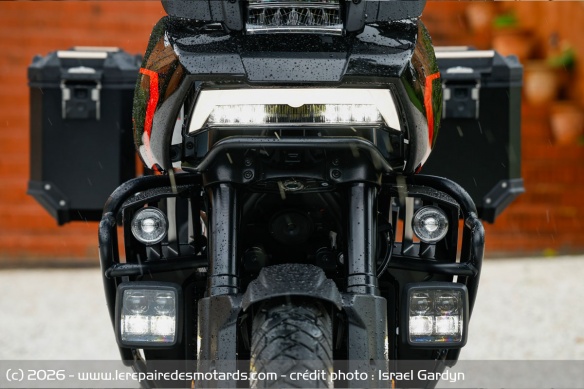 La fourche de la Harley-Davidson Pan America 1250 Limited