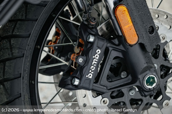 Le frein avant de la Harley-Davidson Pan America 1250 Limited