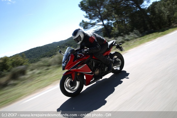La Honda CBR650F sur route