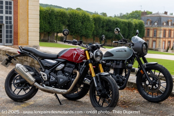 Les Triumph Speed 400 et Honda GB350S