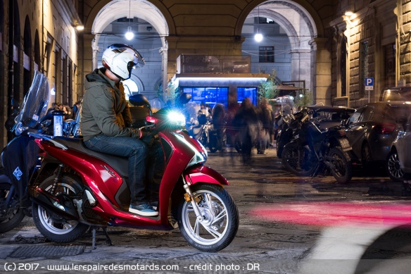 Eclairage de nuit du Honda SH 125i