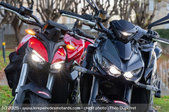 Les phares des Kawasaki Z1100 et Honda CB1000 Hornet